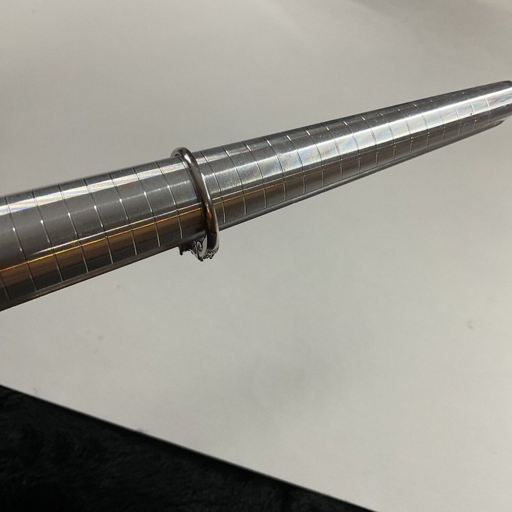 Sterling Silver and Cubic Zirconia Emerald Cut  Engagement Ring Sz 8 KL DESIGNS - Picture 5 of 8